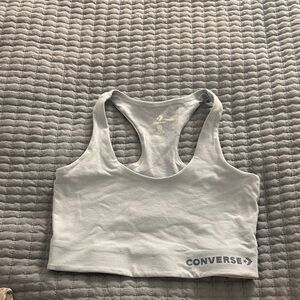 Converse Light Gray Racerback Sports Bra